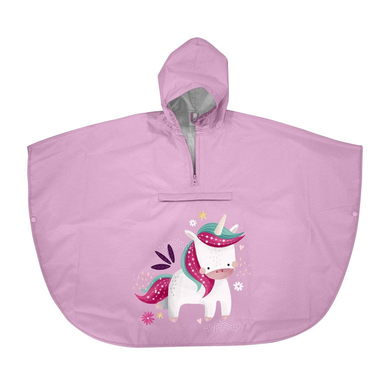Kids’ Waterproof Rain Poncho with Hood