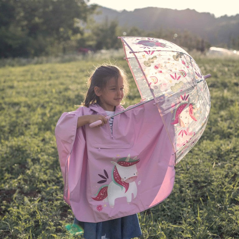 Kids’ Waterproof Rain Poncho with Hood