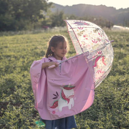 Kids’ Waterproof Rain Poncho with Hood