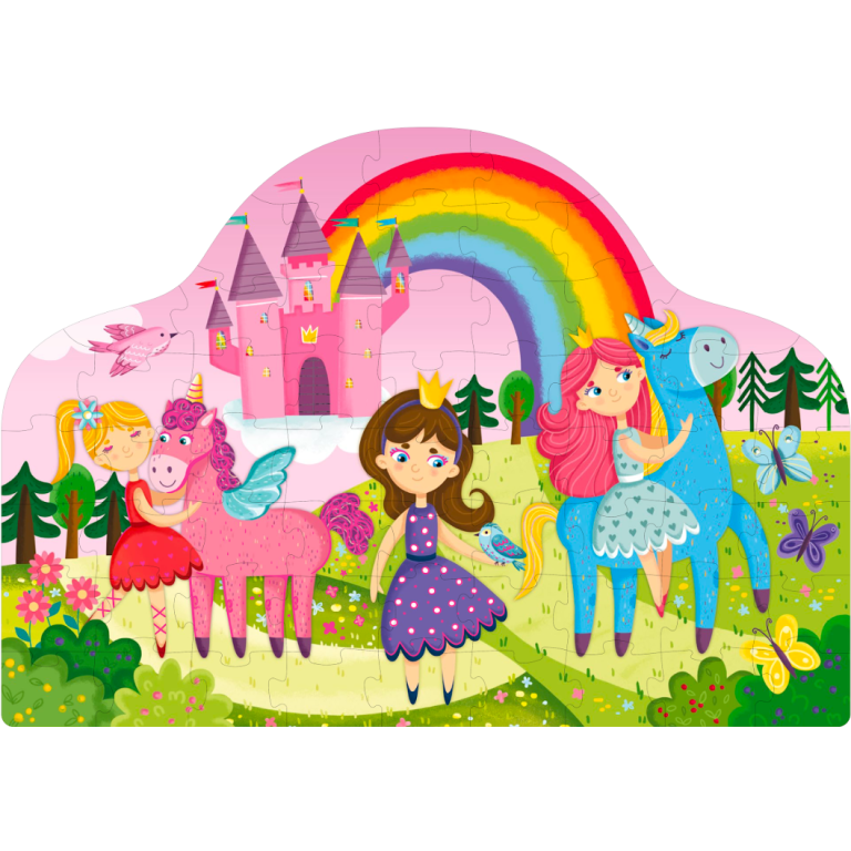 Princesses et licornes | Children’s Puzzle & Storybook Set | French Edition