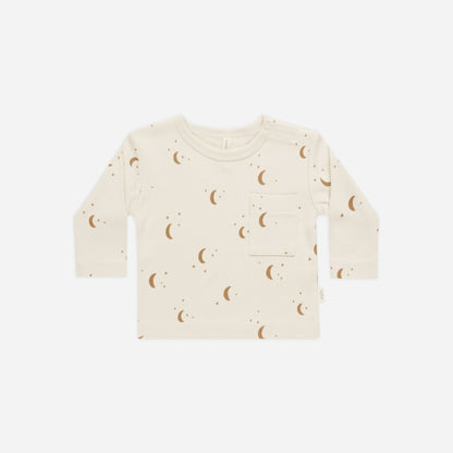 Long Sleeve Pocket Tee | Moons