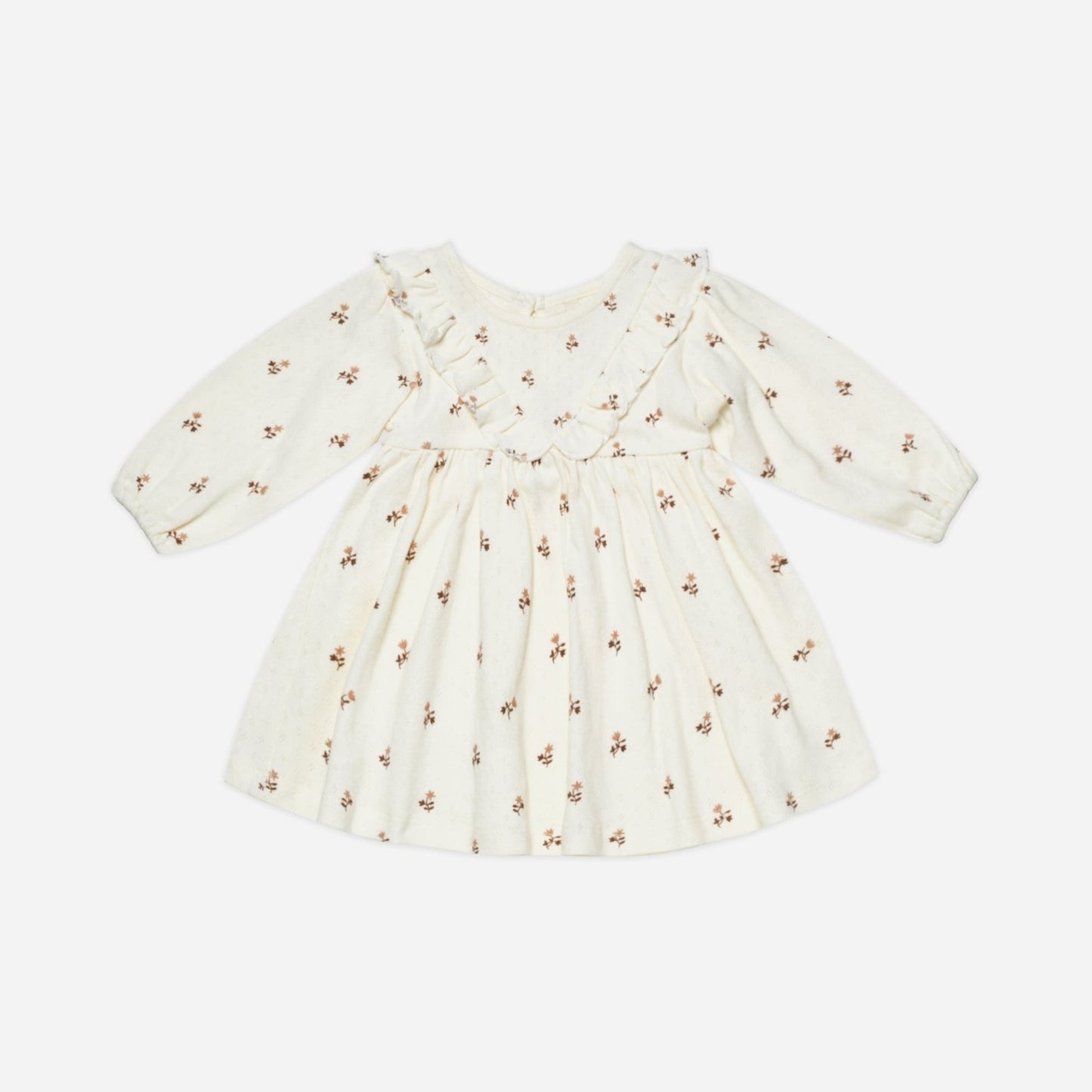 Long Sleeve Ruffle V Dress | Rose Fleur