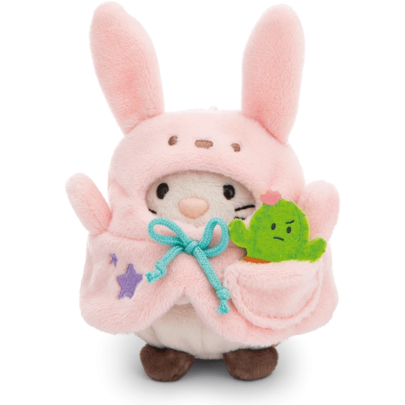 Nici MyMochi 8cm Angry Kitten Plush – Cactus & Rabbit Costume