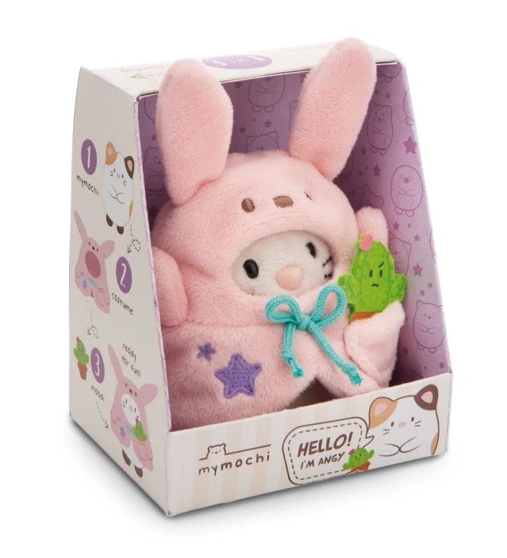 Nici MyMochi 8cm Angry Kitten Plush – Cactus & Rabbit Costume