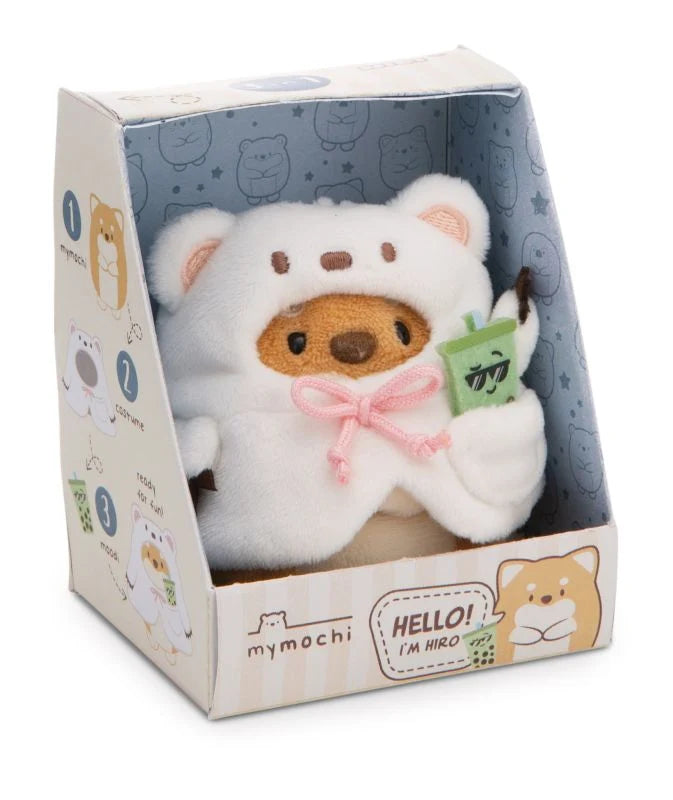 Nici MyMochi 8cm Hiro Dog Plush – Bubble Tea and Polar Bear Costume