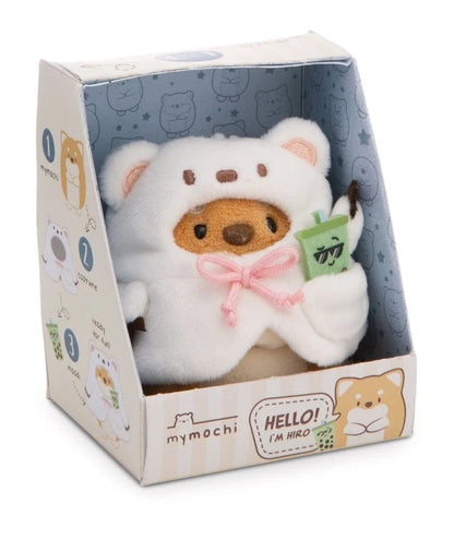 Nici MyMochi 8cm Hiro Dog Plush – Bubble Tea and Polar Bear Costume