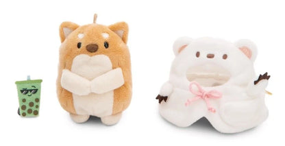 Nici MyMochi 8cm Hiro Dog Plush – Bubble Tea and Polar Bear Costume