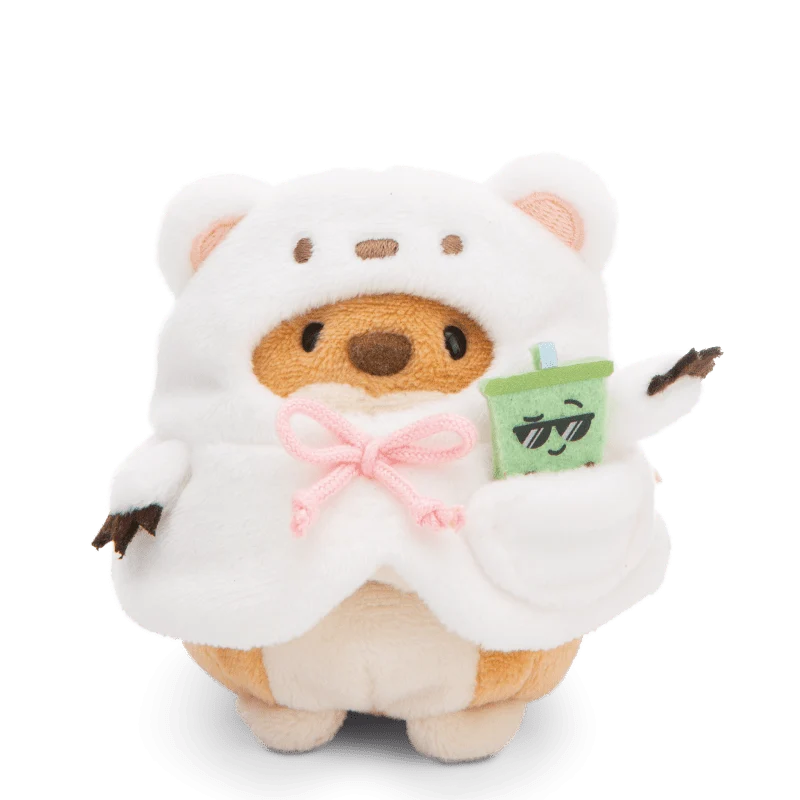 Nici MyMochi 8cm Hiro Dog Plush – Bubble Tea and Polar Bear Costume