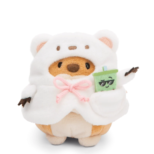 Nici MyMochi 8cm Hiro Dog Plush – Bubble Tea and Polar Bear Costume