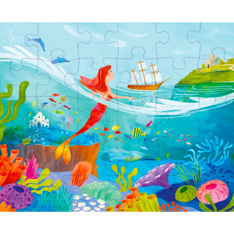 La Petite Sirène | Children’s Puzzle & Storybook Set | French Edition