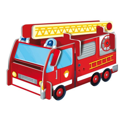Firefighters Puzzle & Book Activity Set for Kids with Shaped Figures | English Edition