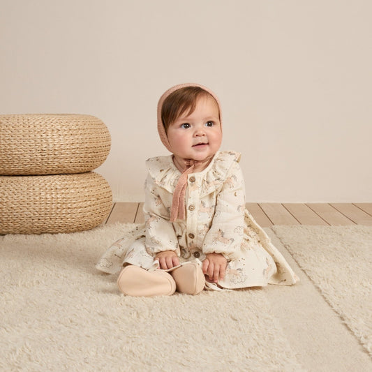 Ruffle Collar Button Dress | Unicorns