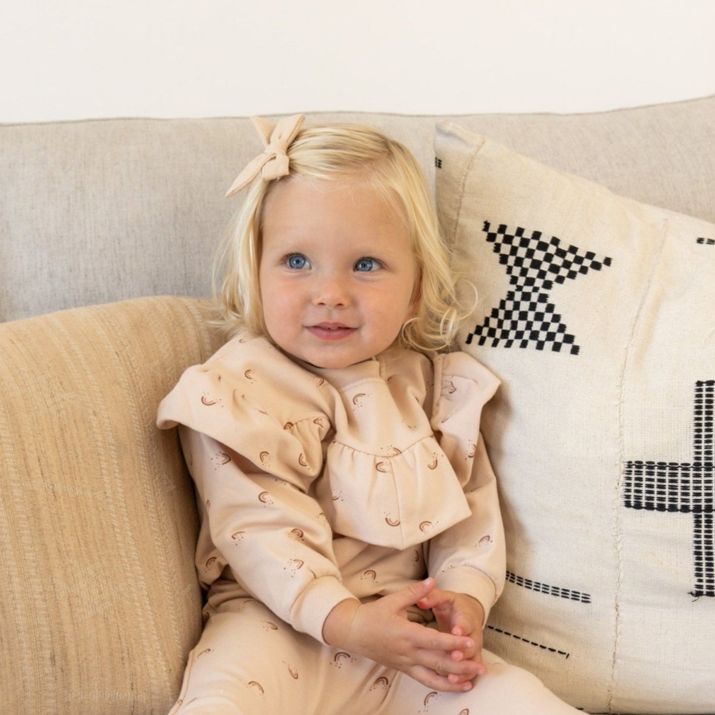 Ruffle Fleece Sweatshirt | Rainbow