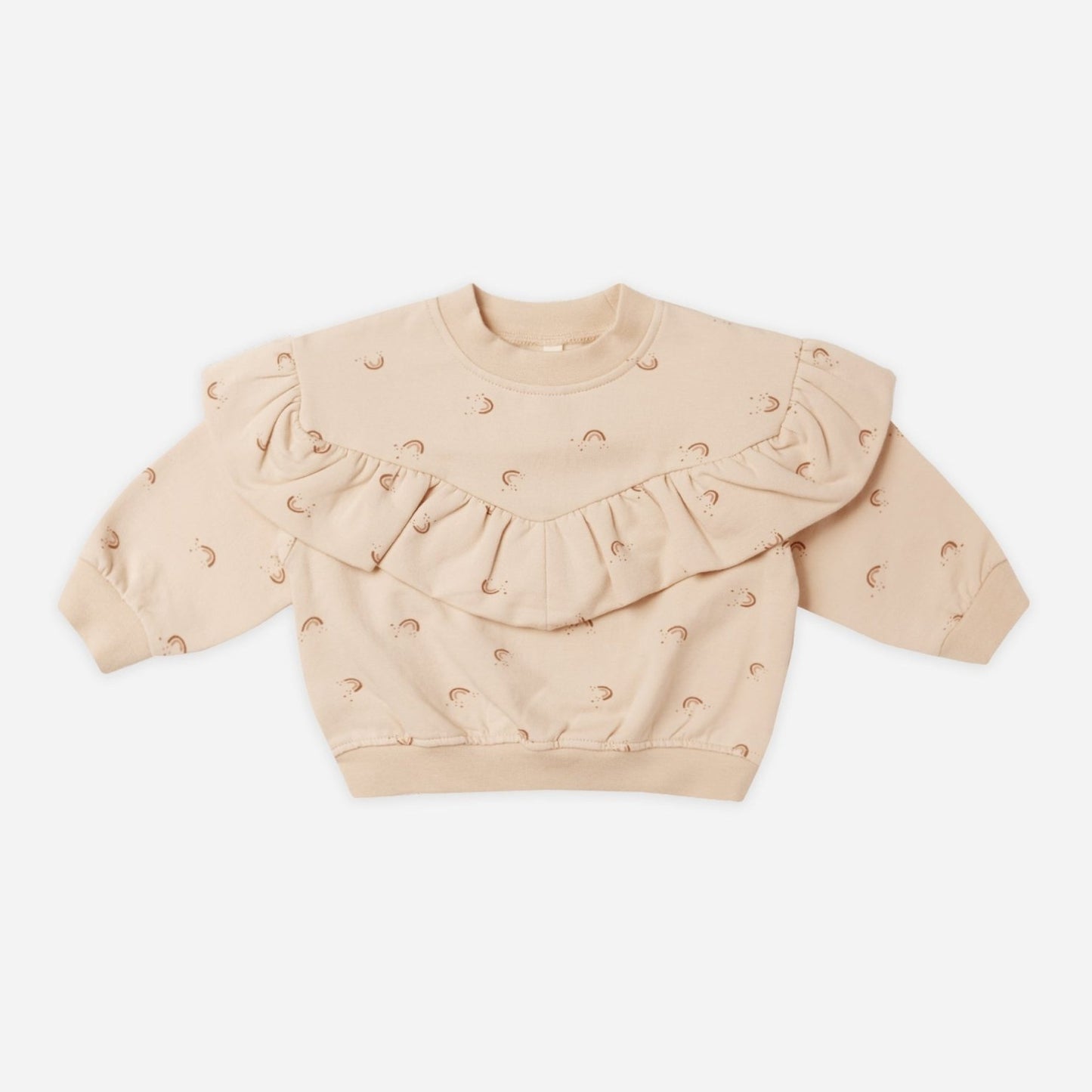 Ruffle Fleece Sweatshirt | Rainbow